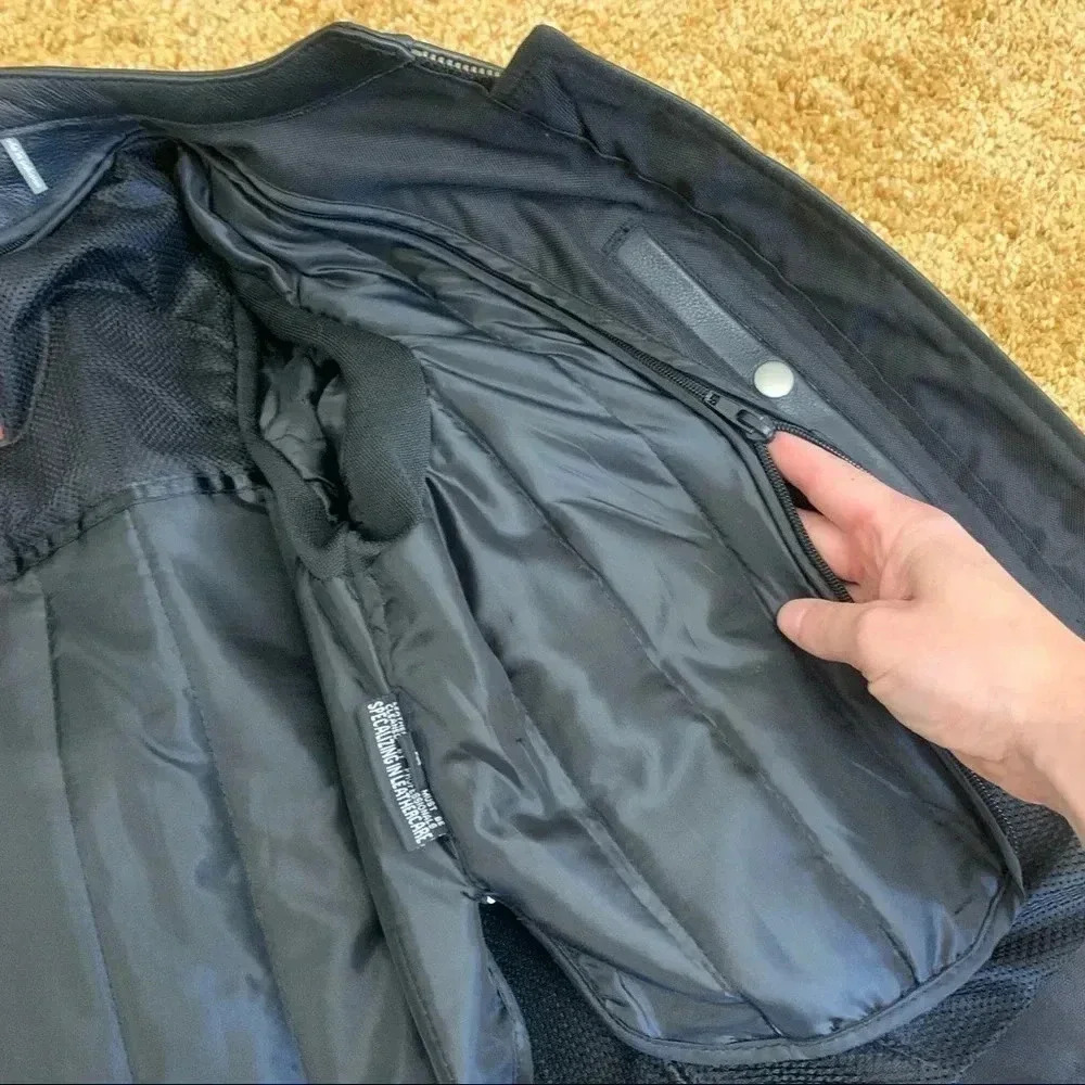 NWT First Classics Brand Genuine Leather Vintage Jacket w/ lining sz M - Picture 11 of 12